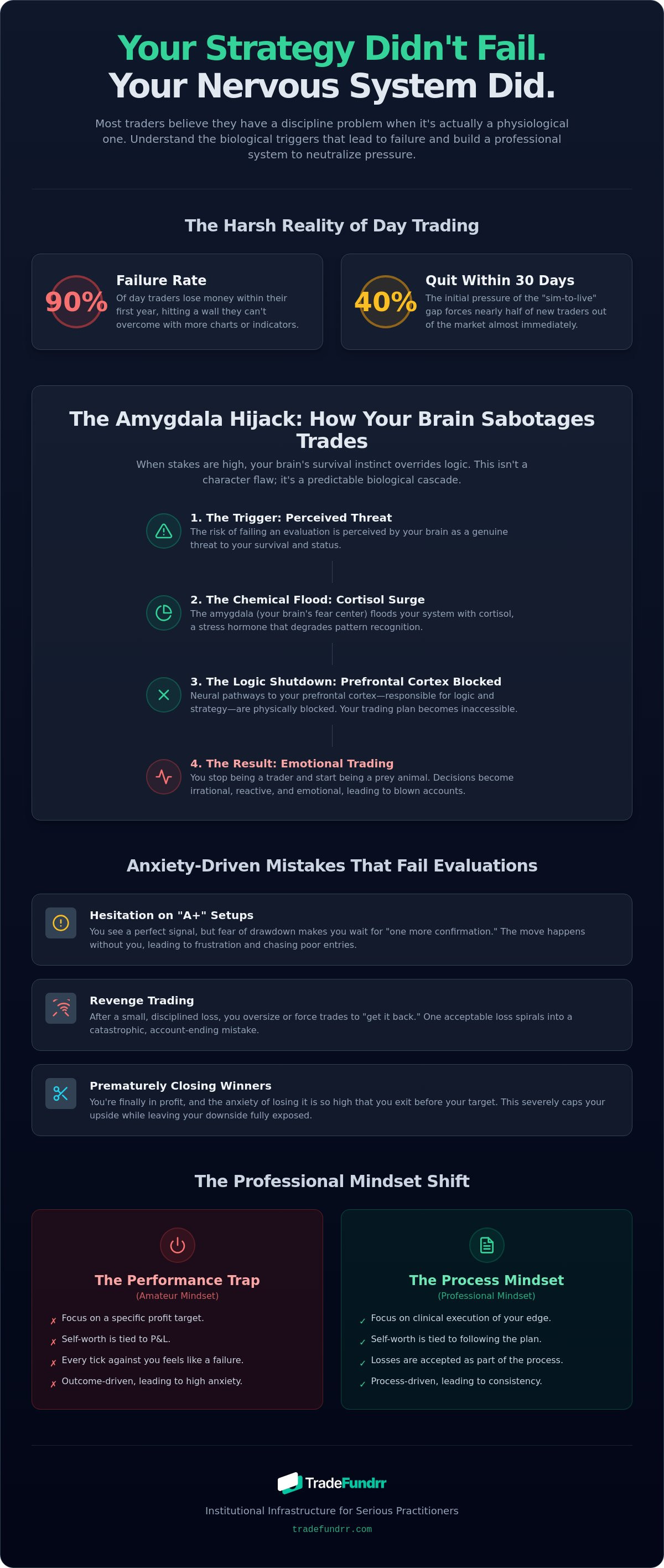 Overcoming trading anxiety in evaluations