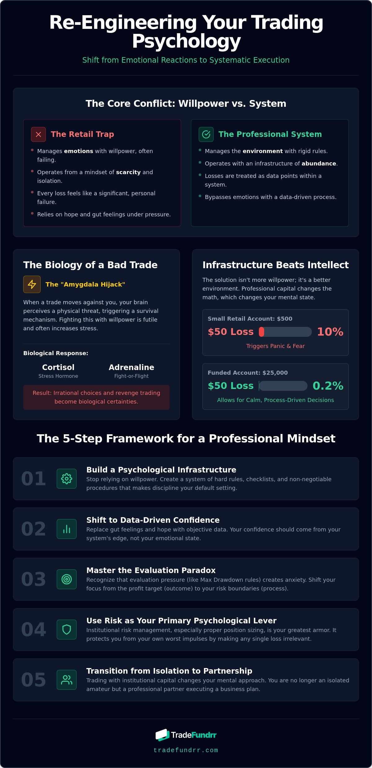 How to improve trading psychology infographic
