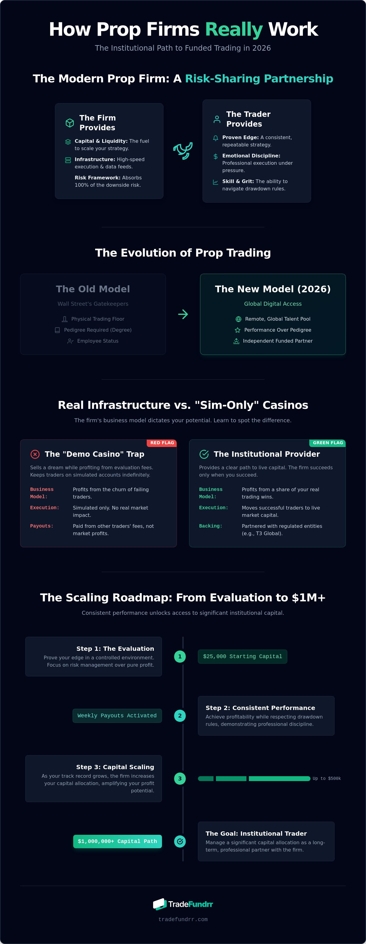 How prop firms work infographic