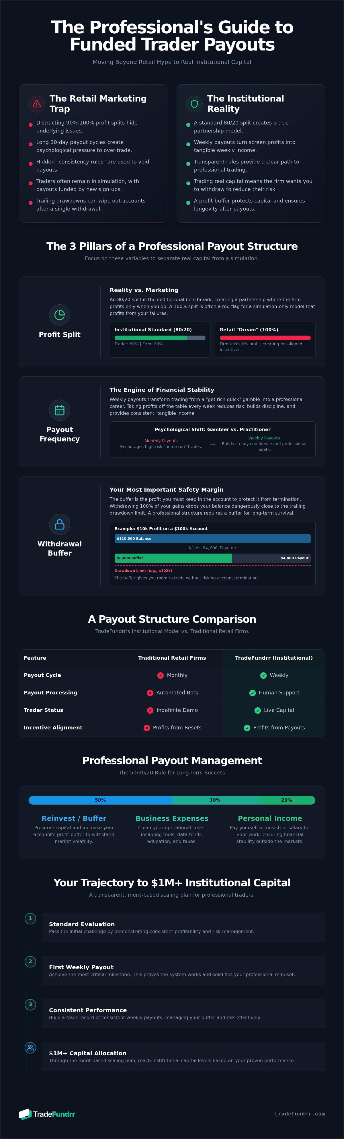 Funded trader payout structure