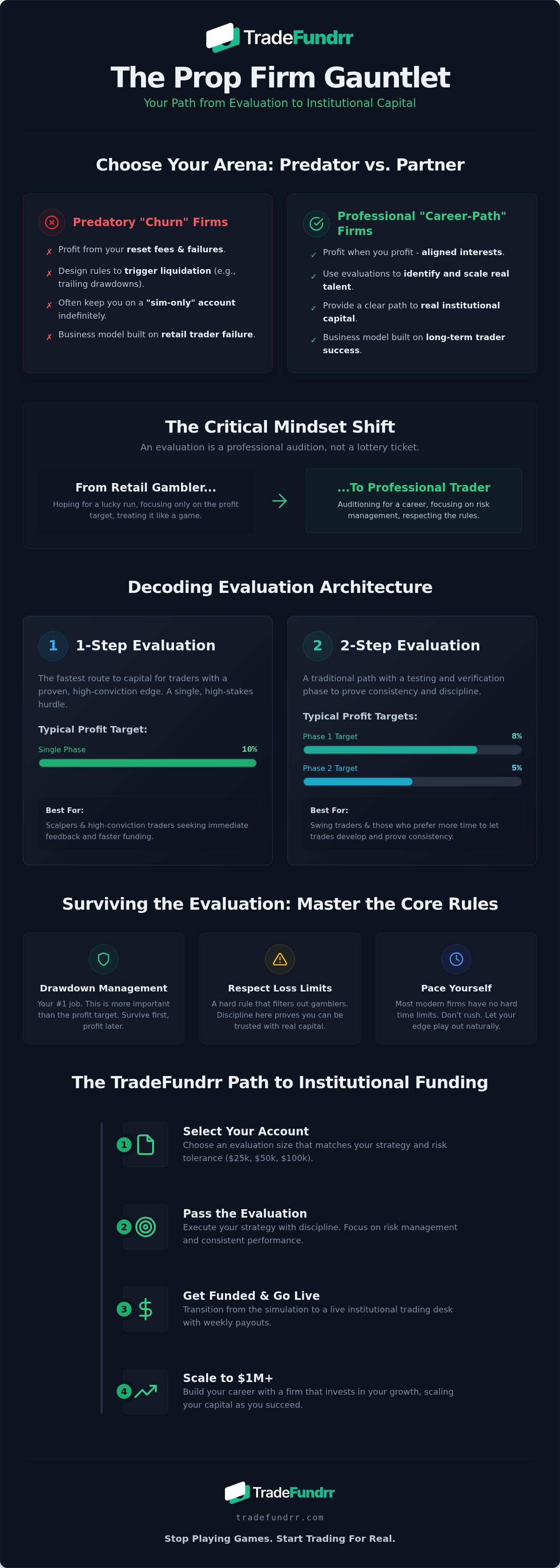 Prop firm evaluation process